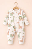 MARVIQ 100% Cotton Baby Romper for Baby Boys & Baby Girls Bunny Blossom Print Full Sleeve Sleepsuit Soft Breathable Newborn Infant Jumpsuit with Snap Button Closure White Bunny Pack of 1