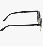 Protected Black Frame Unisex Round Sunglasses(Sun-069)